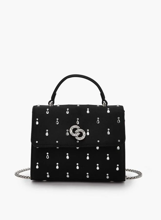 سيليست Embellished Satchel Bag With Chain Strap Ramadan Collections